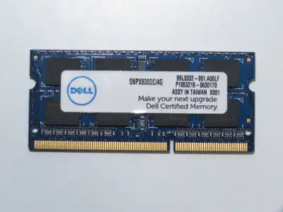 Dell 4GB (1 x 4GB) PC3-10600S 1333Mhz Laptop Memory Module, View more