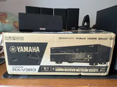Yamaha RX-V383 AV Receiver and Polk Audio Surround System, View more