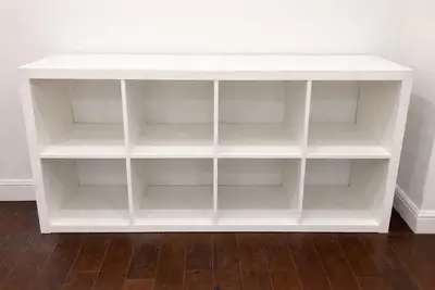 White 8-Cube Storage Shelf / Bookcase Ikea, View more