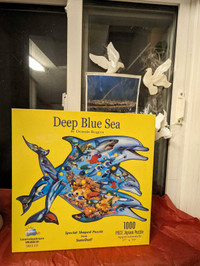 New deep blue sea by Dennis Rogers Dolphin puzzle