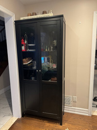 IKEA SHELVING STORAGE UNIT/BOOKCASE/CABINET WITH GLASS AND DOOR