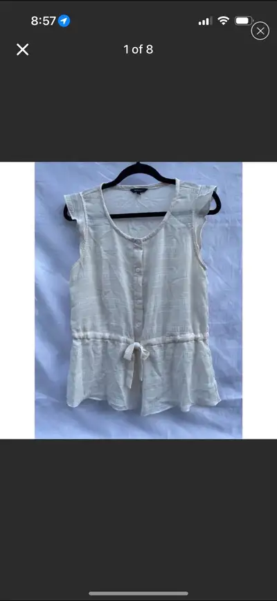 RW & CO Ivory medium Shirt Top, View more