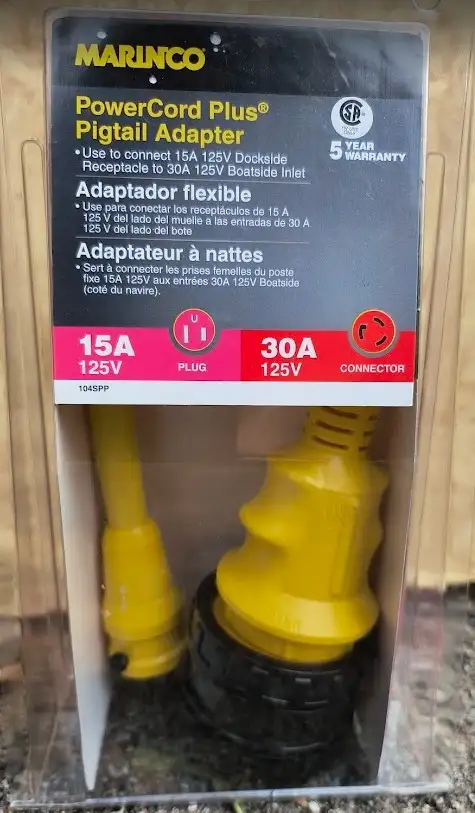 NEW Marinco 15A - 30A Marine adapter - still in package in Boat Parts, Trailers & Accessories in Kingston - Image 3
