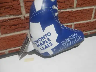 New item with tag, skate pillow with a suction cup. Go Leafs Go! 1967.