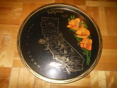 CALIFORNIA Metal Tray Souvenir Map, View more