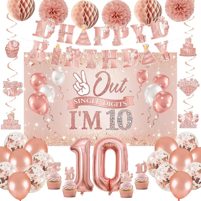 10th Birthday Decorations Party Set and Candles in Holiday, Event & Seasonal in Ottawa - Image 3