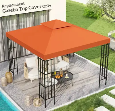 Outsunny 10' x 10' Square 2-Tier Gazebo Canopy Top Cover Shade, View more