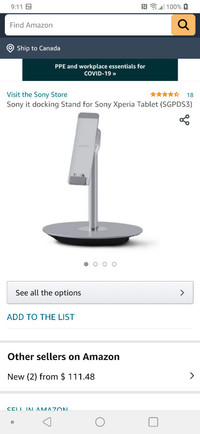 New Sony IT docking station for Sony Xperia tablet.