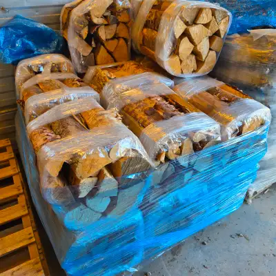 1.5 cubic ft birch firewood bundle available for $20.00 each. This is a convenient pickup option for...