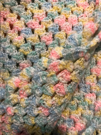 Baby blankets, crocheted & fleece