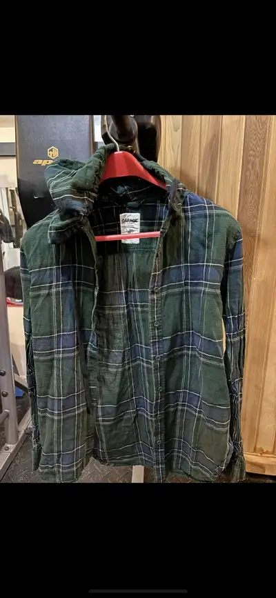 Garage Plaid Shirt Long Sleeve w/hoodie, View more