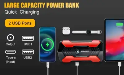 PORTABLE CAR BOOSTER PHONE CHARGER NEW, View more
