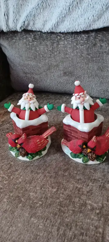 2 Santa in Chimney Tealights $5 for both!, View more