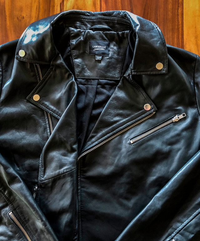 LAMARQUE Black Leather Biker Jacket in Women's - Tops & Outerwear in City of Toronto - Image 3