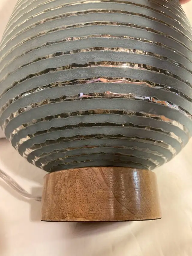 Glass and Wood Table Lamp - New* in Indoor Lighting & Fans in City of Toronto - Image 4