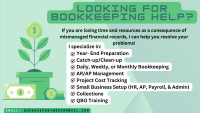 Small Business Bookkeeper! Small Monthly Packages Availalbe