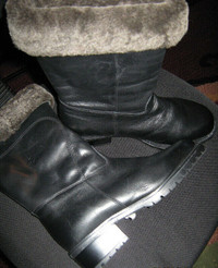 Leather boots mouton