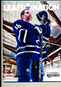 ORIGINAL MIKE BROWN SIGNED TORONTO MAPLE LEAFS GAME DAY PROGRAM