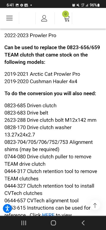 Arctic cat 2019-2023 prowler pro cvtec primary clutch brand new in ATV Parts, Trailers & Accessories in Regina - Image 3