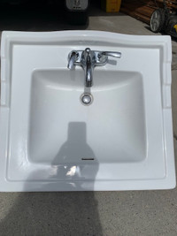 Sink with taps