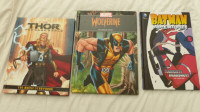 Kids books:  Thor, Batman and Wolverine   3 books for $20