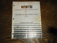 White 1050, 1600  Garden Tractor Yard Boss Operators Manual