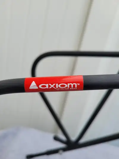 Axiom adjustable bike rack for sale. Can handle up to 100 pounds.