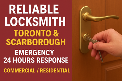 24/7LOCKSMITH TORONTO & SCARBOROUGH 20 min resp 647-724-5444, View more