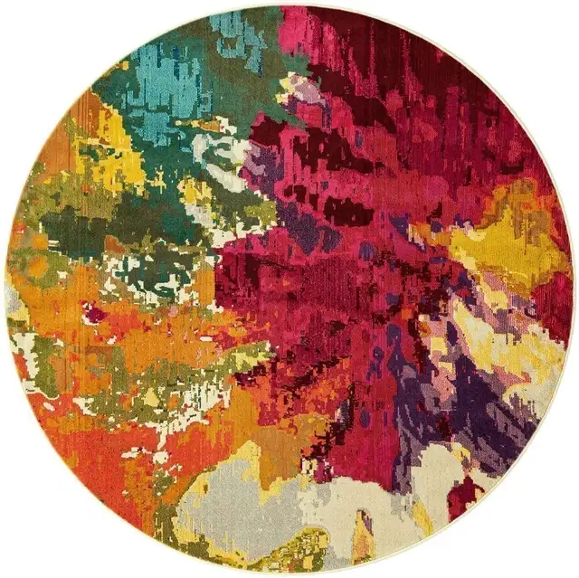 NEW Unique Loom Multi 245X245cm Estrella Round Rug in Rugs, Carpets & Runners in Markham / York Region - Image 2