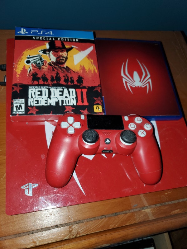 Used SpiderMan PS4 Pro + RDR2 and SpiderMan Game 400 Sony