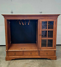 Armoire Penderie garde-robe ancien meuble tv converti en bois fi