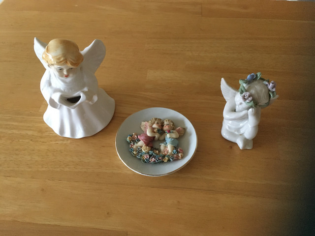 Figurines & plate of angels in Holiday, Event & Seasonal in Vernon - Image 2