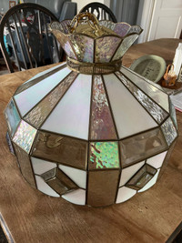 Vintage stained glass light 
