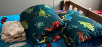 Dinosaur bed in a bag