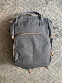 NEW grey Diaper Backpack Diaperbag 