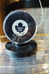 Steve Thomas – Toronto Maple Leafs – Autographed Puck