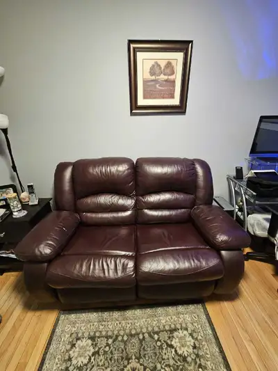 free leather love seat recliner, View more
