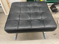 Black Genuine Leather Designer Single Seater