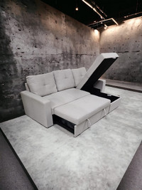 Lord Selkirk Furniture - Hoku Sofa Sleeper in Grey with Chaise