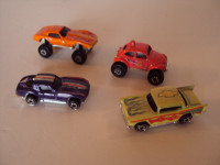 HOT WHEELS MICRO RACERS - 3 COLOR CHANGERS, 1 MICRO RACER - 1989