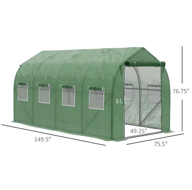 12.5' x 6.3' x 6.4' Steeple Walk-in Tunnel Greenhouse  in Outdoor Tools & Storage in Markham / York Region - Image 4