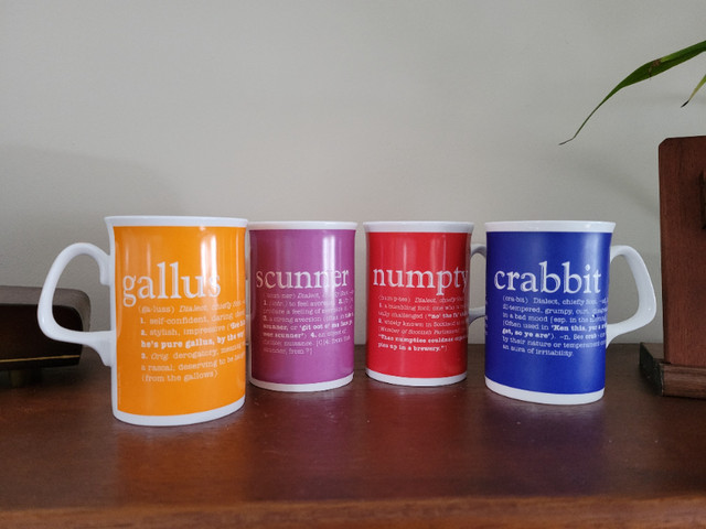 Set of 6 Scottish Slang Mugs – Viva! Bone China Mugs in Kitchen & Dining Wares in Dartmouth