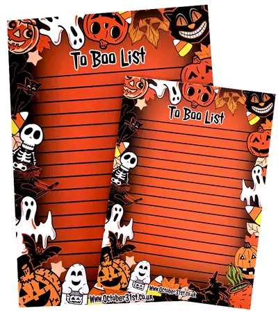 TO BOO LIST Notepad (set of 2) Halloween Stationery NEW MINT, View more