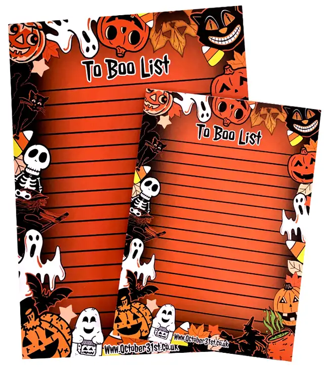 TO BOO LIST Notepad (set of 2) Halloween Stationery NEW MINT in Toys & Games in City of Toronto - Image 2