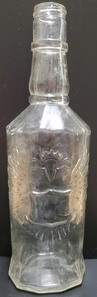 Vintage Smirnoff Double Headed Eagle empty glass bottle