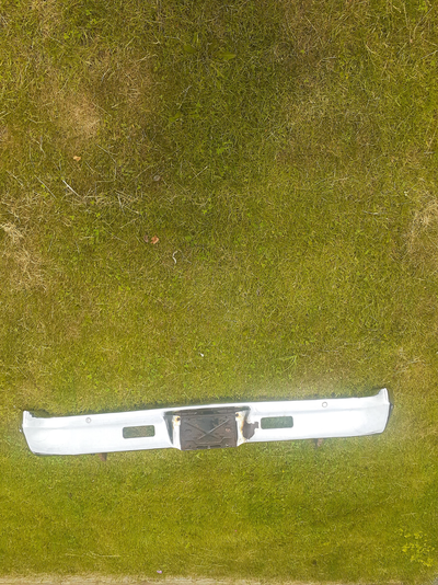 1967 Beaumont / Chevelle original rear bumper complete with outer brackets, centre bracket & license...