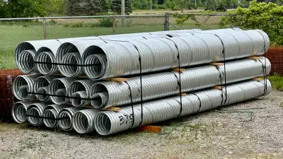 New Steel and Plastic Culverts - Plastic culverts 4", 6", 8", 10", 12", 15", 24" - Steel culverts 6"...