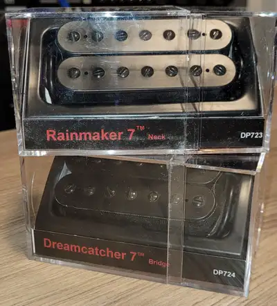Dimarzio 7 string pickups - Rainmaker 7 & Dreamcatcher 7, View more
