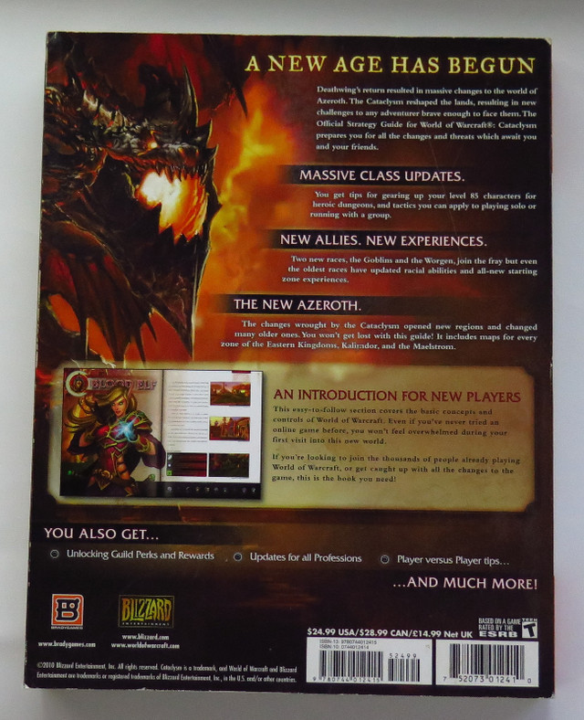 World of Warcraft Cataclysm Big Guide BradyGames dans Jeux pour PC  à Ville de Montréal - Image 2