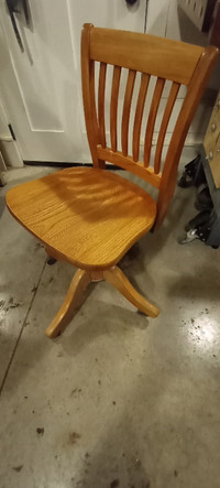 Antique wood office chair